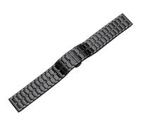 ROUREOX Metallico Cinturino Orologio Sostituzione, 316L Acciaio Inossidabile Braccialetto Distribuzione per Tissot/Longines/Omega/Casio/Fiyta-Nero 22MM
