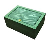 ROUREOX Scatola Orologi Cofanetto Verde 1 Posto Legno Organizer Protezione Espositore Supporto per Rolex Sky-Dweller