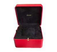 ROUREOX Scatola Orologi Rossa Nera Design Contrasto Custodia Ottagonale Esterno Testurizzato Dettaglio Oro per Cartier