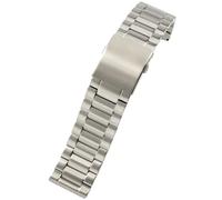 ROUREOX Uomini 3 Perline Metallo Distribuzione Cinturina Orologio, 316L Acciaio Inossidabile, Fibbia Farfalla Accessorio Orologio per SevenFriday/AGELOCER-Argento 22MM
