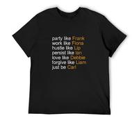 Rourunjie Act Like Gallagher T-Shirt Ian Lip Ian Frank Fiona Carl Gallagher Shameless Fun Black S