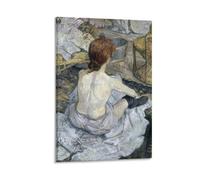 Rousse by Henri De Toulouse-Lautrec 1889 Famoso disegno di una donna seduta su un letto di vestiti Dark Moody Estetica Fine Art Stampa artistica su tela poster da parete stampe da appendere foto