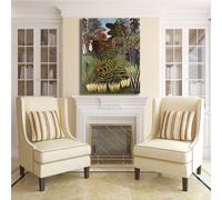 Rousseau giungla scimmie arance quadro stampa tela dipinto telaio arredo casa