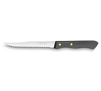 Rousselon Micro Lama seghettata Serie 197 - Set di coltelli da Bistecca, Nero, 11.5 cm, 6 Pezzo