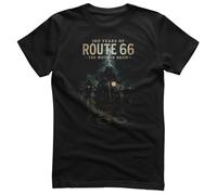 Route 66 Maglietta Uomo Nera In Licenza Ufficiale 100 Anni Route 66
