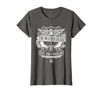 Route 66 Mother Road Crest Maglietta, Donna, Asfalto, M