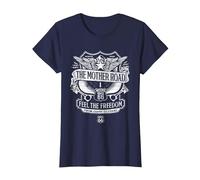 Route 66 Mother Road Crest Maglietta, Donna, Navy, XL