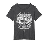 Route 66 Mother Road Crest Maglietta, Donna Plus-Size, Grigio Scuro, 2X