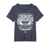 Route 66 Mother Road Crest Maglietta, Donna Plus-Size, Pervinca, 2X