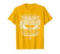 Route 66 Mother Road Crest Maglietta, Uomo, Oro Brillante, XXL