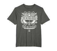 Route 66 Mother Road Crest Maglietta, Uomo Taglie Grandi, Asfalto, 2X Tall