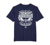 Route 66 Mother Road Crest Maglietta, Uomo Taglie Grandi, Navy, 6X Tall