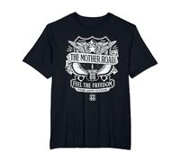 Route 66 Mother Road Crest Maglietta, Uomo Taglie Grandi, Nero, 3X Tall