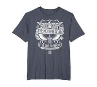 Route 66 Mother Road Crest Maglietta, Uomo Taglie Grandi, Pervinca, 2X Tall