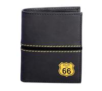 ROUTE 66 - Portafogli uomo - Portafoglio uomo con borsetta- portafoglio porta carte uomo - Portafoglio pelle uomo con RFID ideale come regalo per gli uomini - Portafoglio uomo pelle, Louis, Nero,