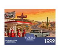 Route 66 Roadside America Puzzle in Legno Impermeabile DIY Puzzles Da 1000 Pezzi Regali Per Adulti Impossibili Giochi Educativi