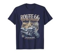 Route 66 Senti la libertà Maglietta, Uomo, Navy, 6XL