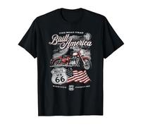 Route 66 Strada Che ha costruito l'America Maglietta, Uomo, Nero, 3XL
