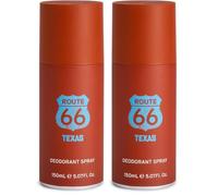 Route 66 Texas | Deodorante Spray 150ml - Deodorante Uomo, Fragranza Intensa e Avvolgente, Freschezza e Protezione Duratura (Confezione da 2)