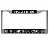 Route 66 The Mother Road Chrome License Plate Frame