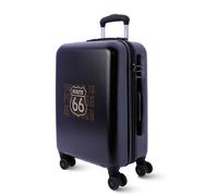 Route 66 - Trolley bagaglio a mano 55x40x20 (Espandibile) - 33L - Valigia Bagaglio a mano Ryanair - Valigia Media Rigida - Trolley Cabina Piccolo (Blu Navy)