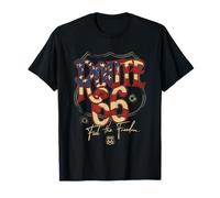 Route 66 US Flag Testo Maglietta