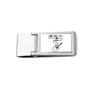 Route Light Instrument Guitar Slim Money Clip in acciaio inox Pocket Wallet