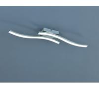 ROUTE PLAFONIERA LED 10W 1000lm, 3000K 2 BACCHETTE ONDULATE ACCIAIO SATINATO L. 56CM