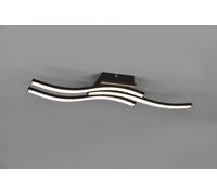 ROUTE PLAFONIERA LED 15W 1000lm, 3000K 3 BACCHETTE ONDULATE ANTRACITE CON EFFETTO LEGNO L. 56CM