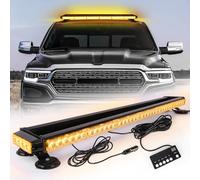 ROUTEKING 95 cm 80 LED barra luminosa lampeggiante stroboscopica - 12 V/24 V girofaro magnetico LED per veicoli auto, rampa giroscopio con base magnetica (ambra)