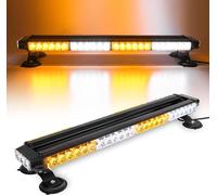 ROUTEKING Barra luminosa stroboscopica lampeggiante - 26,5" (67,3 cm) 54 LED doppio lato ad alta intensità faro di avvertimento automobilistico, luci di emergenza 12V/24V con base magnetica, per