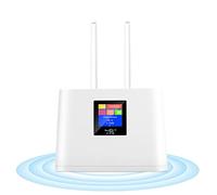 Router 4G CPE wireless,KuWFi router 4G LTE cat4 con slot per schede SIM e schermo LCD, doppie antenne ad alto guadagno, supporto B1/B3/B5/B7/B8/B20