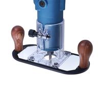 Router Base 22x10x11cm Aluminum Acrylic Solid Wood Transparent Trimmer Base Tool for Grooving, Carving, Stamping, Lettering, Craft Projects