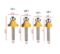 Router Bit 4pcs Lega Anti-kickback Design Perlina Modellante Durevole di Qualità