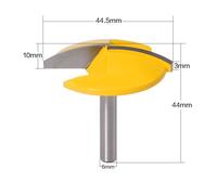 Router Bit Liscio Tagli Dettagliati 6mm Gambo Piccola Ciotola Taglio Alta Qualit