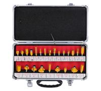 Router Bit Set Woodworking Milling Cutter Kit Professional Beginners Carpenter Use 24 Pieces
