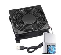 Router Cooling Fan - 4.7x4.7x1.6in 9.5x4.7x1.6in USB Cooler, 56CFM Airflow Ventilator, 1800RPM Silent Fan, Durable PBT Cooling Device | Compact Heat Dissipation Coolng An For Router Modem PC