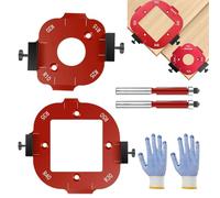 Router Corner Radius Template, Arc Angle Positioning Tool Set, Aluminum Alloy Routing Guide, Precision Cutting Template for Carpenter, Woodworking Projects, 5.12x5.12x1.97 inches