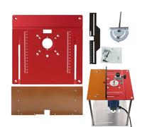 Router da tavolo, inserto per piastra router, guida per router in alluminio multiuso con scala chiara per la lavorazione del legno, modello per la lavorazione del legno