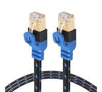 Router di commutazione Computer LLD CAT7-2 placcato oro CAT7 piatto Ethernet 10 Gigabit a due colori-intrecciato cavo di rete LAN for il Modem Router di rete LAN, con schermati RJ45 Connettori, Lunghe