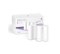 Router HUAWEI WiFi Mesh 3+, Wi-Fi 6 a doppia banda AX3000, Wi-Fi per tutta la casa, oltre 250 connessioni di dispositivi, roaming senza interruzioni, penetrazione delle pareti, confezione da 3