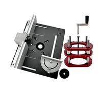 Router Lift 65mmDiam Motori Router Lift Table Base Allume Lavorazione del legno Router Table Insert Plate Board for Trimmer Engravinger Base(Black A)