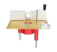 Router Lift System Electric Router Table Insert Plate Lifting Base Kit, Aluminum Alloy Router Lift Kit for Woodworking Chamfering and Trimming, 0-47 mm Precision Adjustment with (Oro)
