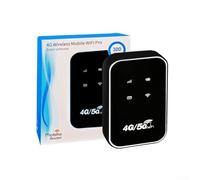 Router mobile compatto di WiFi 4G per l'accesso veloce e affidabile a Internet, router senza fili che sostiene più dispositivi con l'alloggiamento dell'ABS (nero)