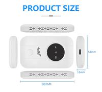 Router modem LTE 4G 5G di vendita calda, hotspot da 300 Mbps fino a 10 dispositivi, slot per scheda SIM, batteria da 2100 mAh, per viaggi, viaggi d'affari Asian Version