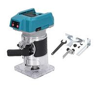 Router per lavorazione del legno a litio senza spazzole, macchina per rifilatura e intaglio con batteria da 18 V, rifilatore di fori a 6 velocità e 30.000 giri/min con impugnatura