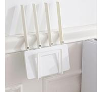 Router per rack portaoggetti da parete, mensola galleggiante per organizzare router Internet, set top box, console di gioco e dispositivi via cavo con materiale plastico (1 confezione)