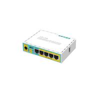 Router PoE Ethernet WAN 10/100Mbps Mikrotik hEX PoE lite compatto bianco