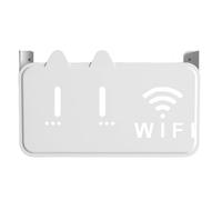 Router Rack Mount, Back Adhesive Wall Holder, Decorative Space Saving Cable Box, Wall Mounted Modem Holder, Multifunctional Storage for Remote Control and Networking Devices