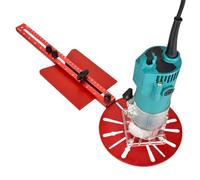 Router Round Jig, router - Jigs per la lavorazione del legno - Lega di alluminio manuale di taglio,Taglierina scanalata regolabile multifunzione, modello di guida per porta 'armadio